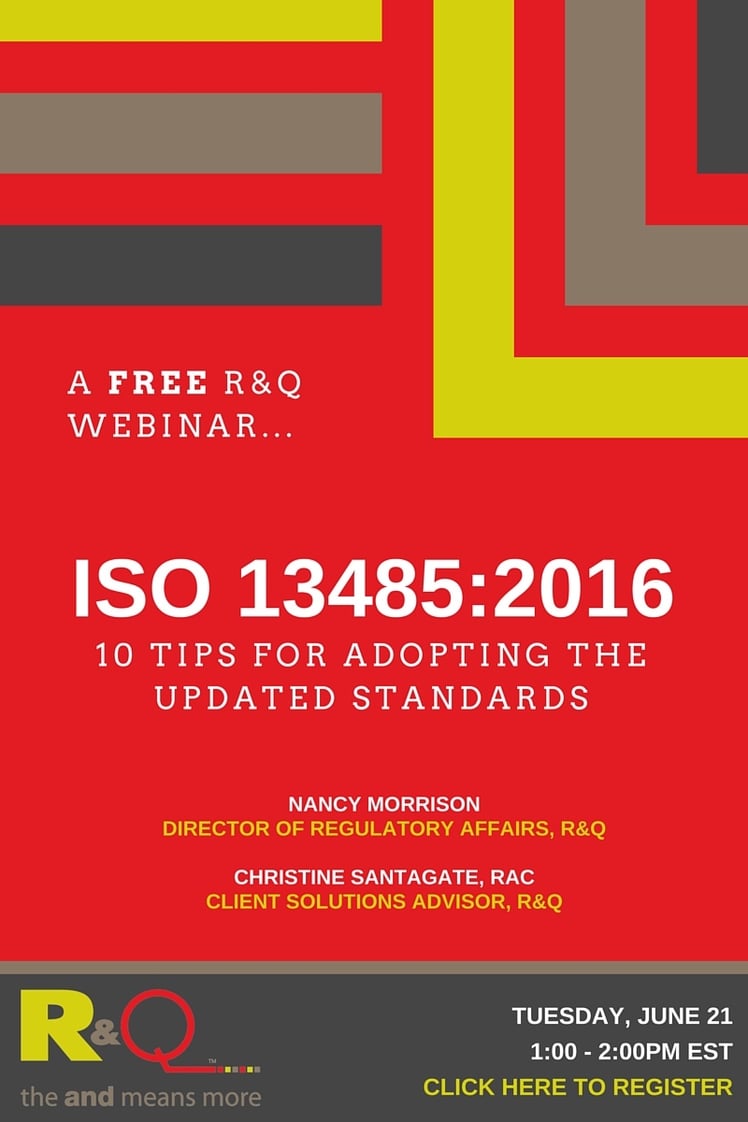 New ISO 13485 Standards for Medical Devices Webinar Graphic
