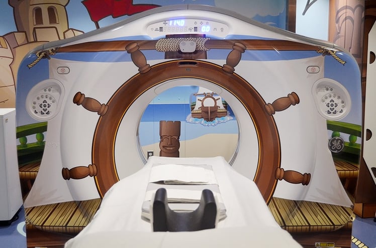 Pirate themed CT scanner