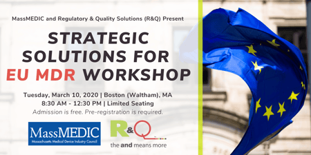 POSTPONED: Strategic Solutions for EU MDR Workshop – Boston