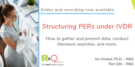 Q&A: Structuring PERs under IVDR