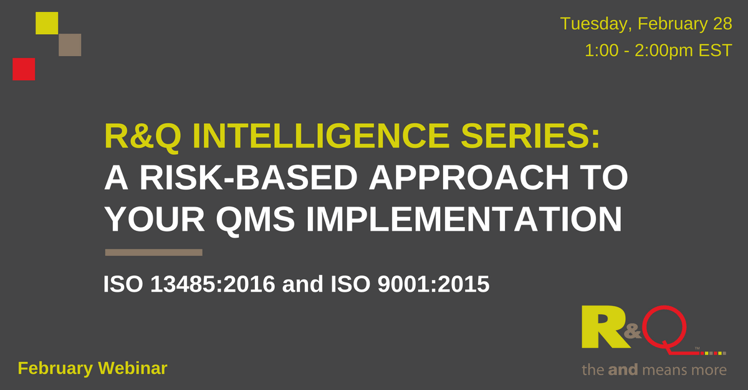 Risked Based Approac to QMS Implementation New ISO 1348 Standard