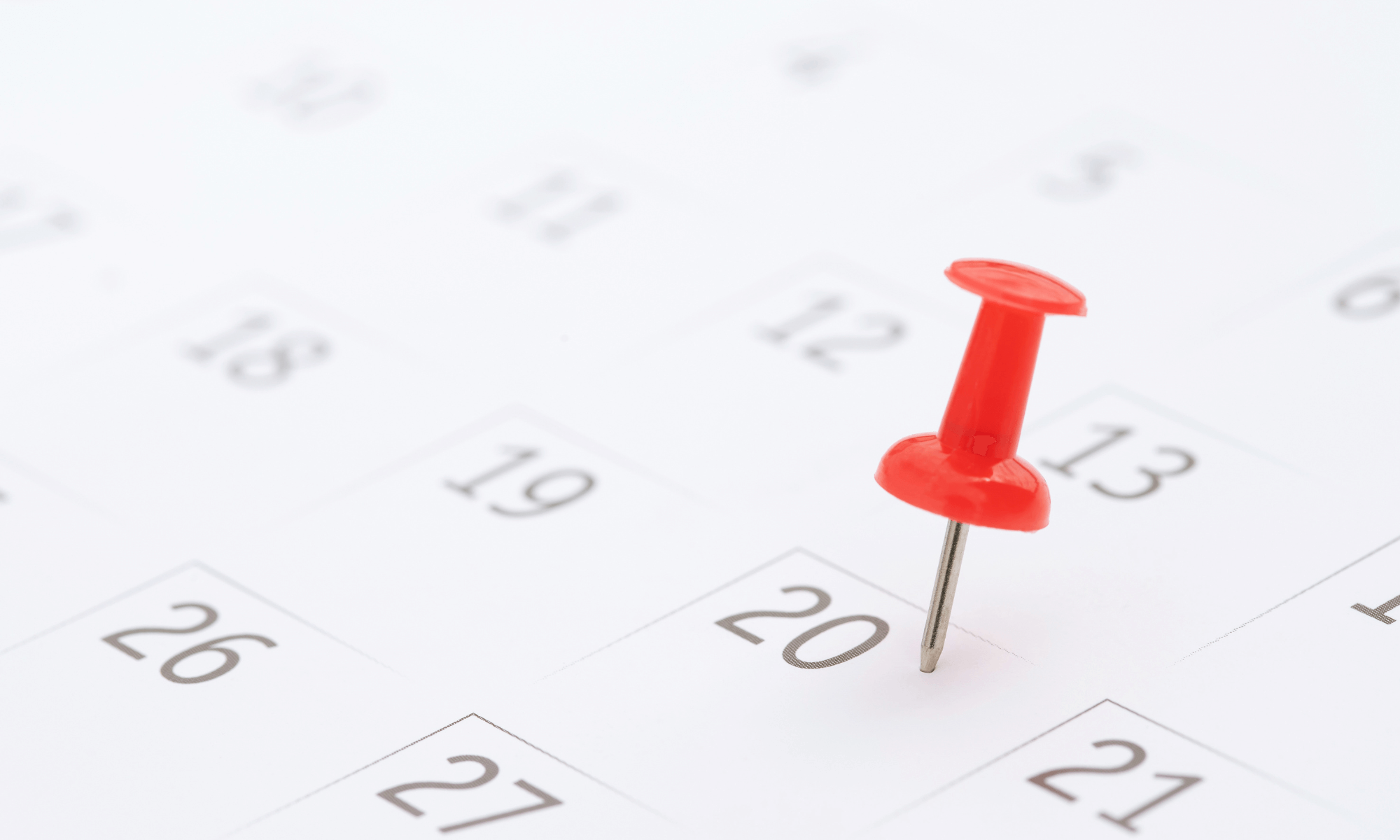image of calendar with pushpin signifying important FDA deadline
