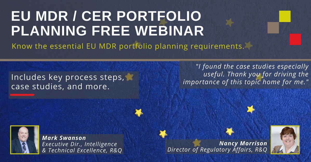Webinar Q&A: EU MDR / CER Portfolio Planning
